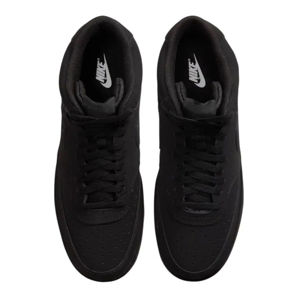 Nike Court Vision Mid Triple Black Sneaker Shoe CU6620-001 Suede Men’s 11.5, NEW